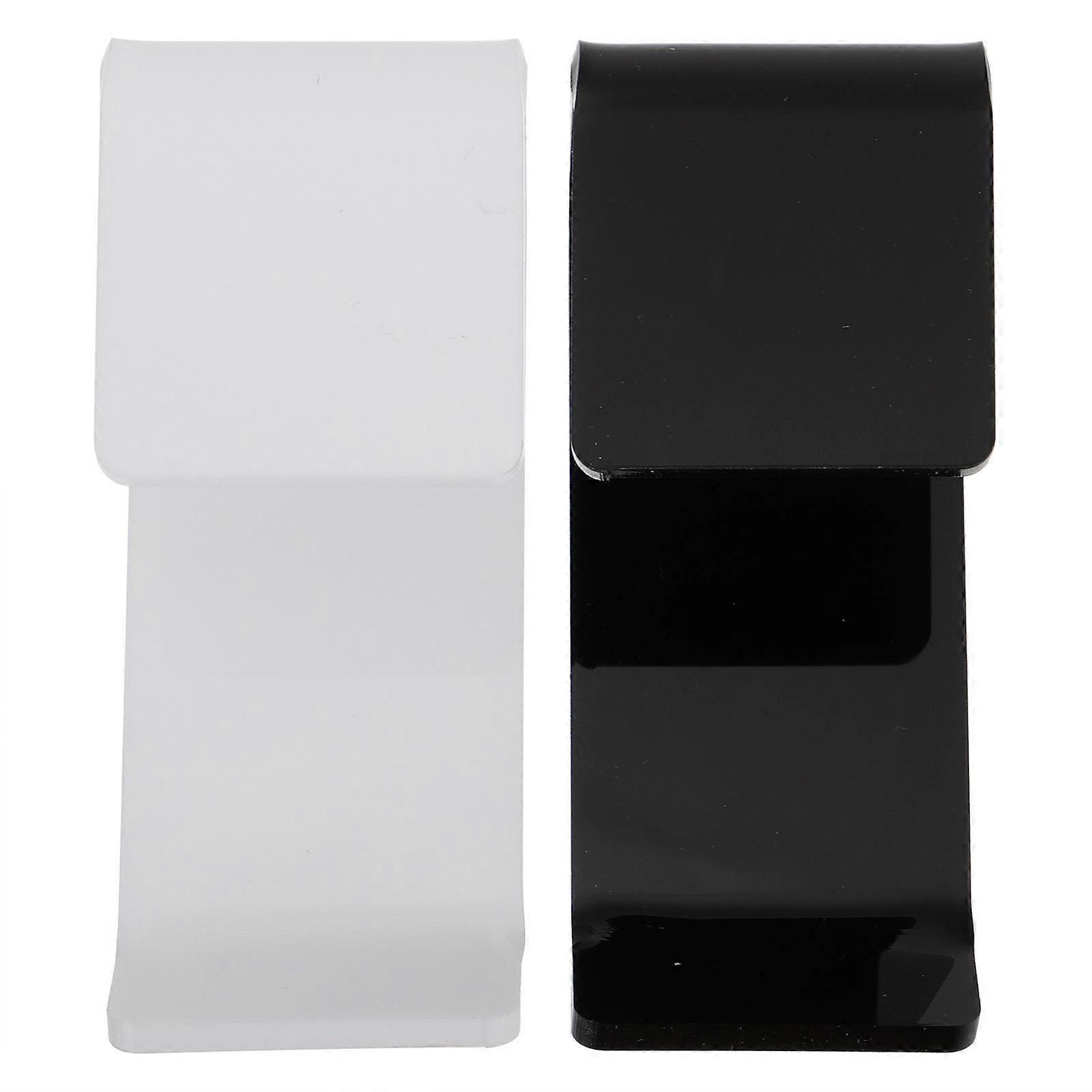 2pcs Acrylic Headset Holder for Gaming Headphones – Durable, No Punch Installation, Smooth Edges, Desk Mount Hanger