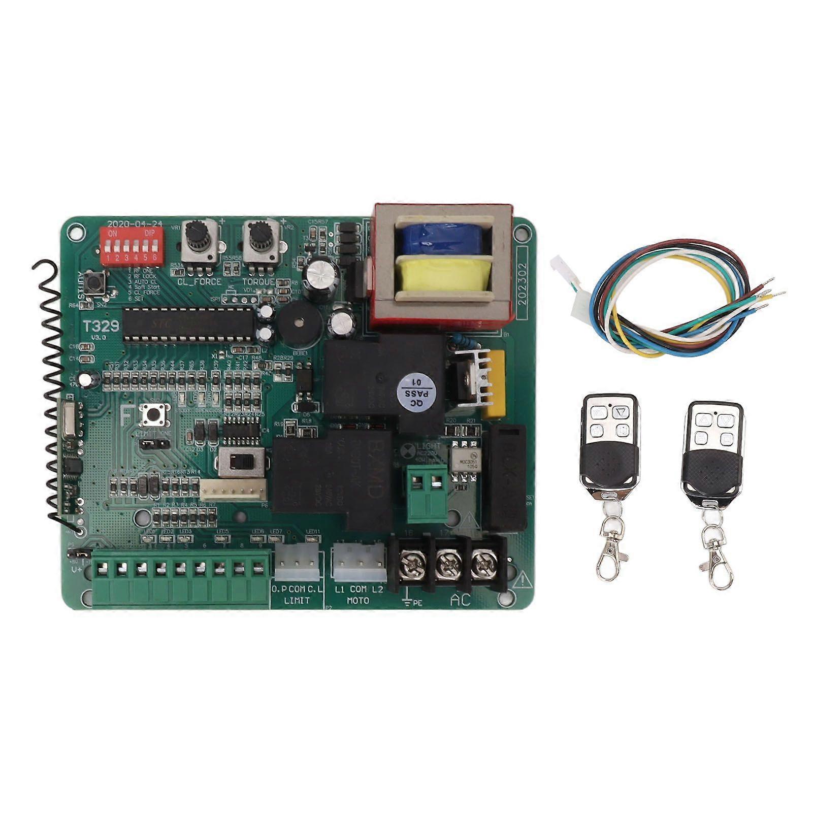 Sliding Gate Motor Control Board LED Indication Electric Door Motor Circuit Board with Remote Control