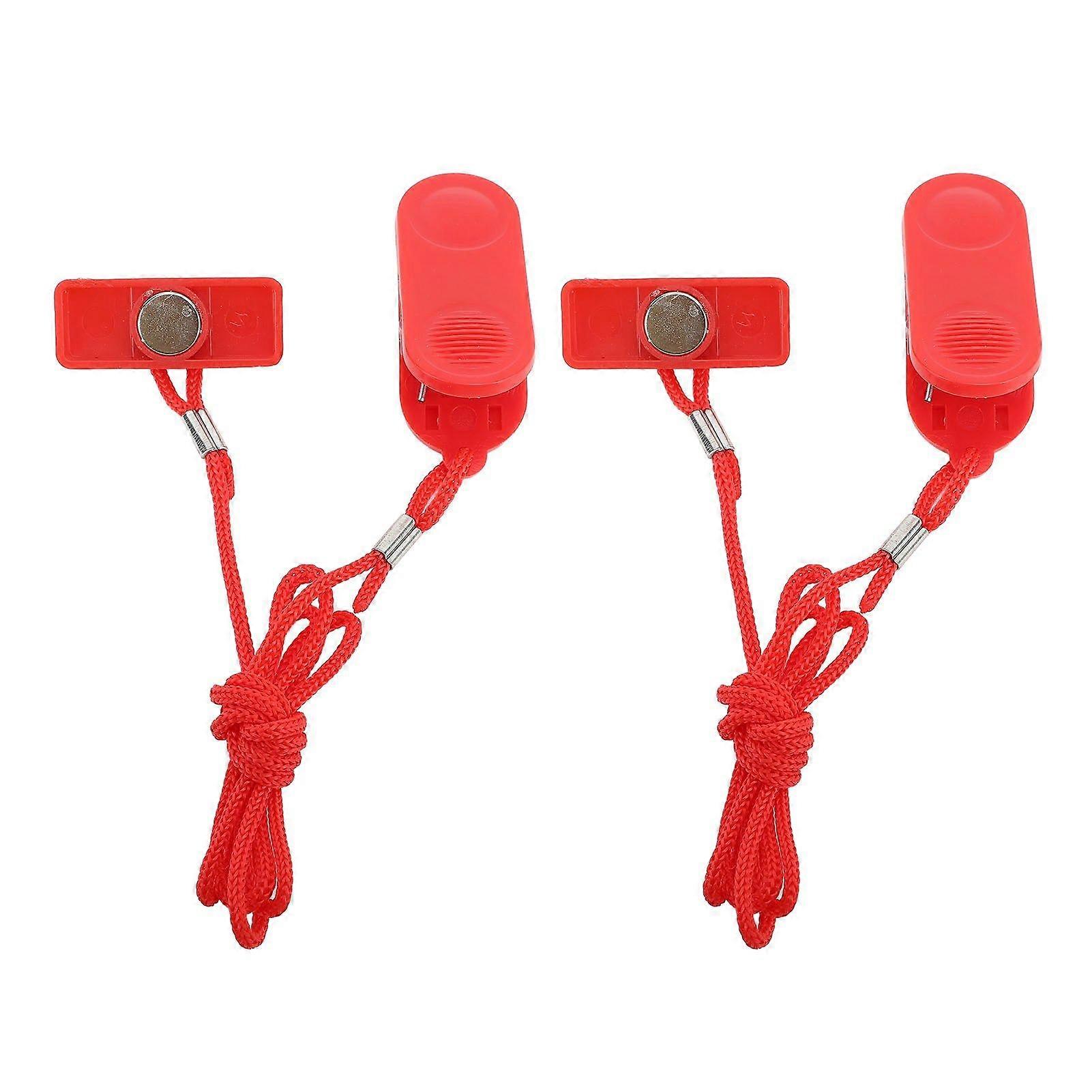 2PCS Universal Treadmill Magnetic Lock Treadmill Emergency Stop Switch Wire Clip Lock Start Key
