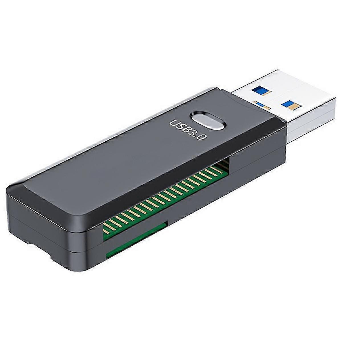2 in 1 USB 3.0 Card Reader TF/SD Card Reader High Speed Data Black