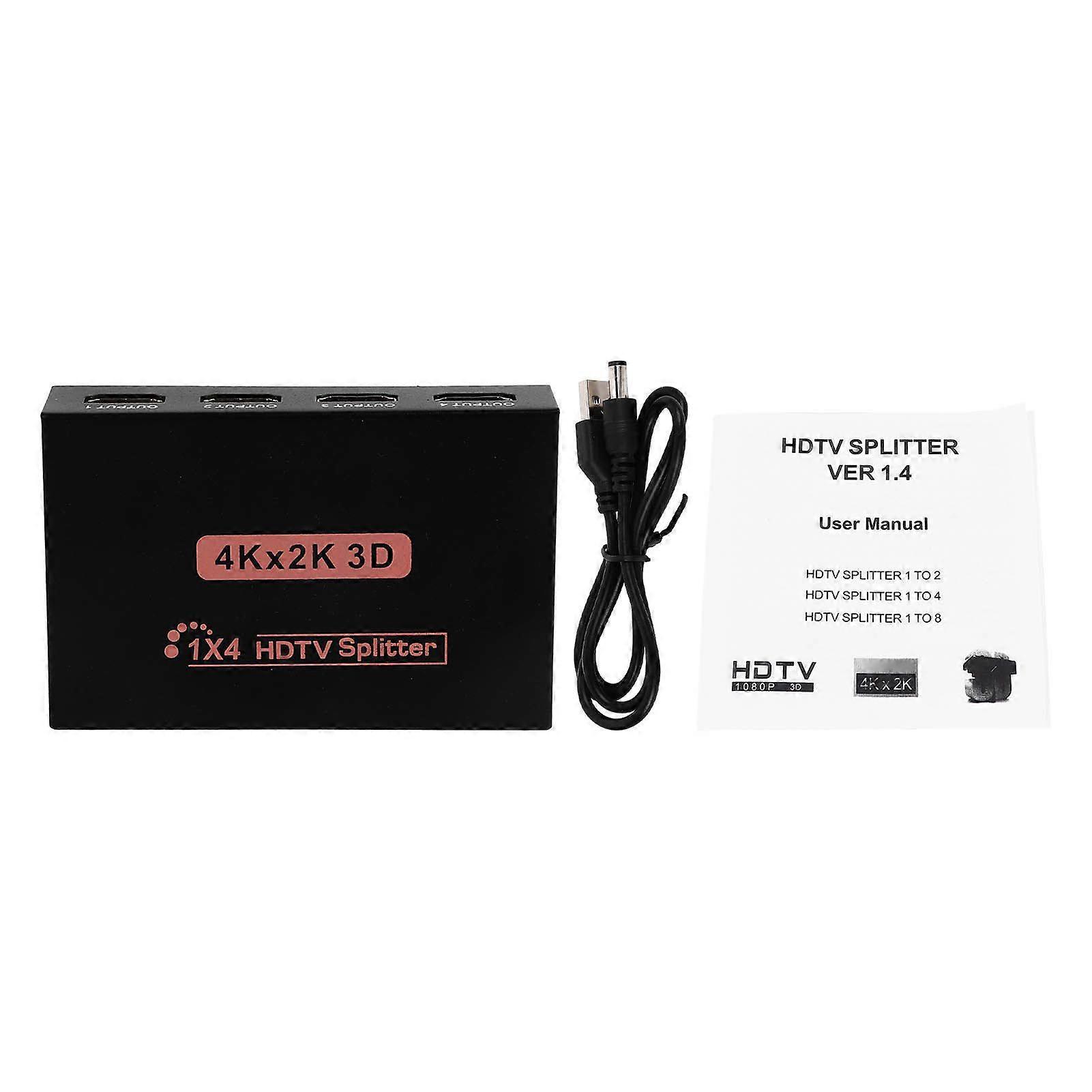 HD Multimedia Interface Splitter 1 in 4 Out 4K 2K High Definition Monitor Display Splitter