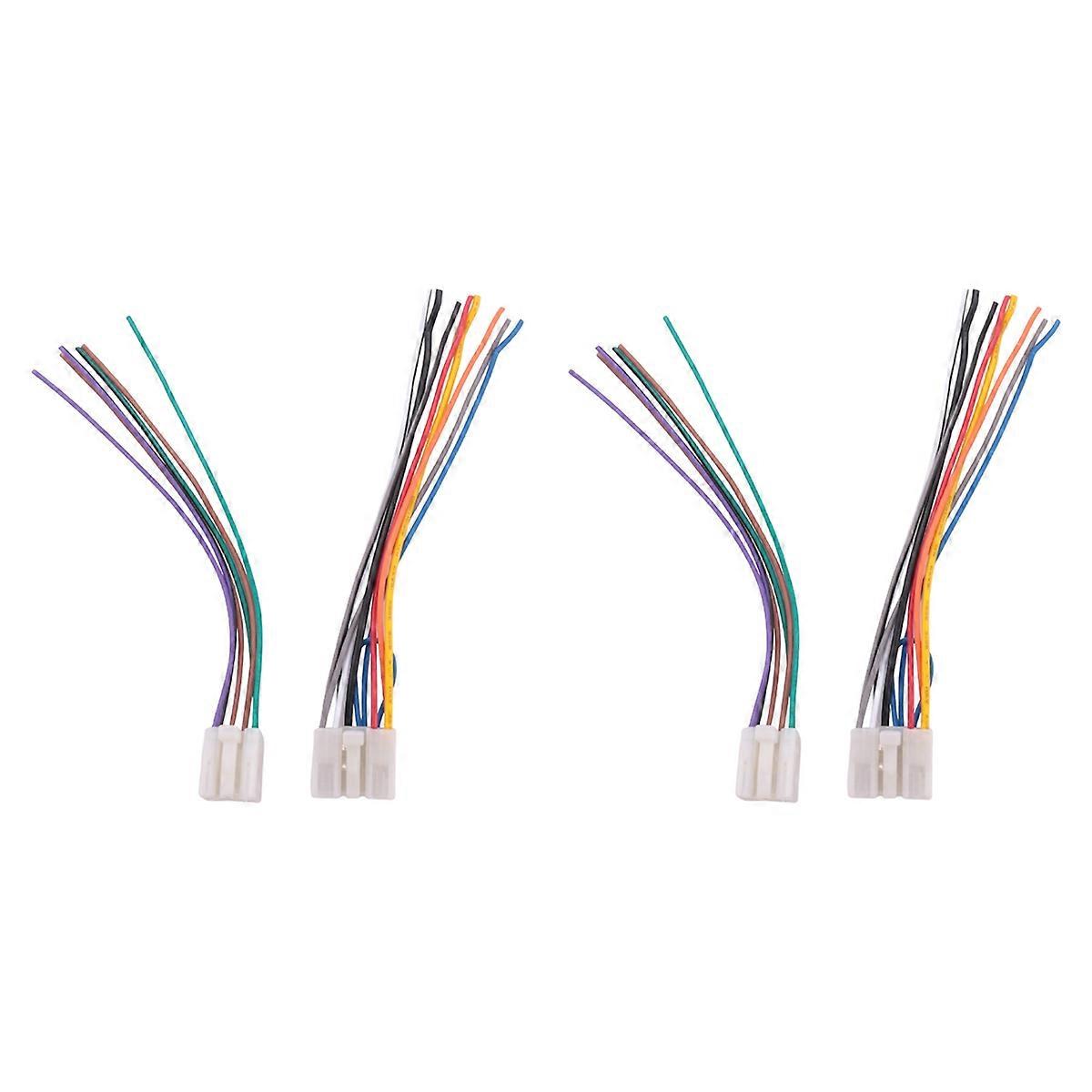 Universal Stereo Cd Player Wiring Harness for // Wire Adapter Aftermarket Radio Plugs 2 Pair