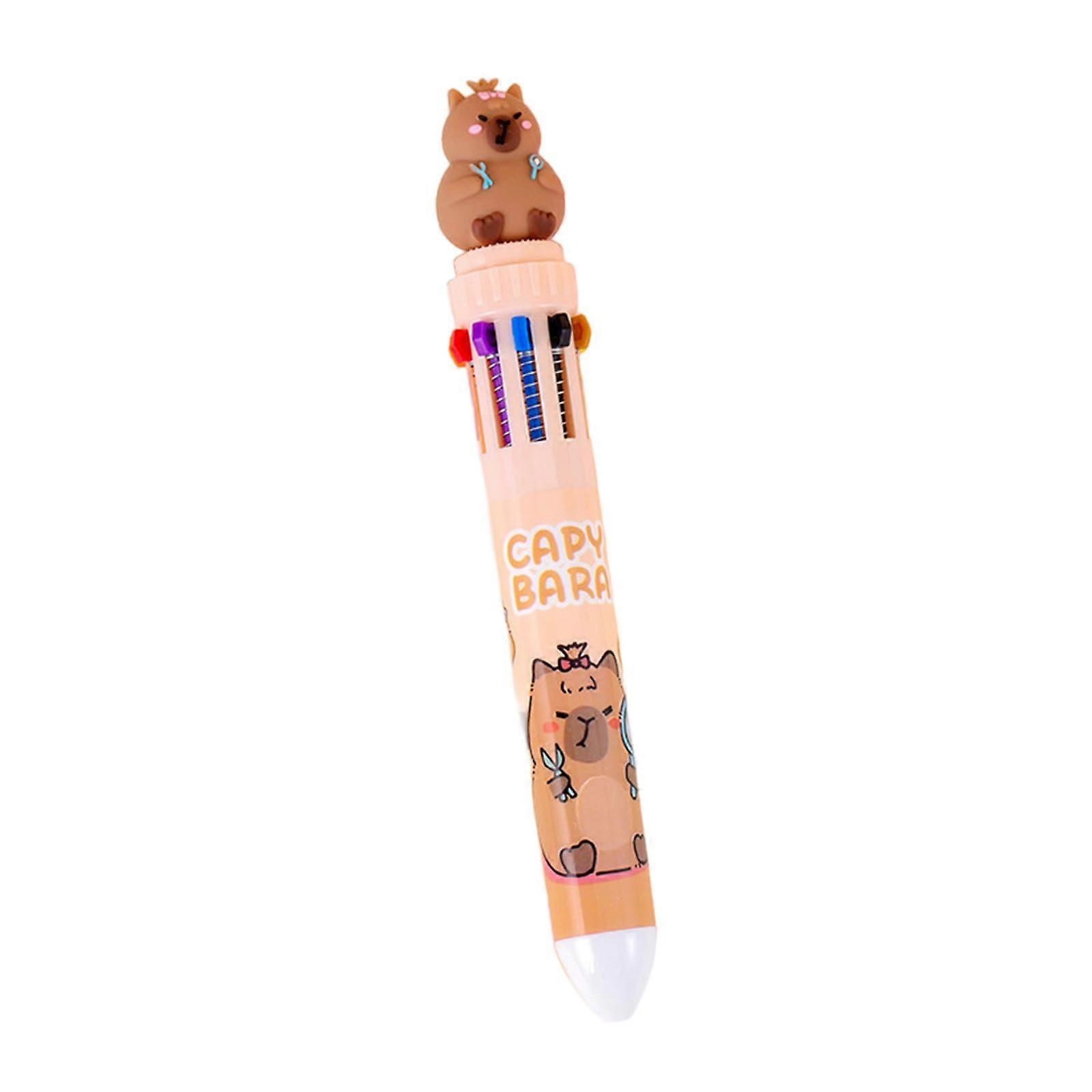 Multicolored Pen 10 Color-in-1 Ballpoint Pen 0.5MM Tip Smooth Writing Tool for Students and Artists