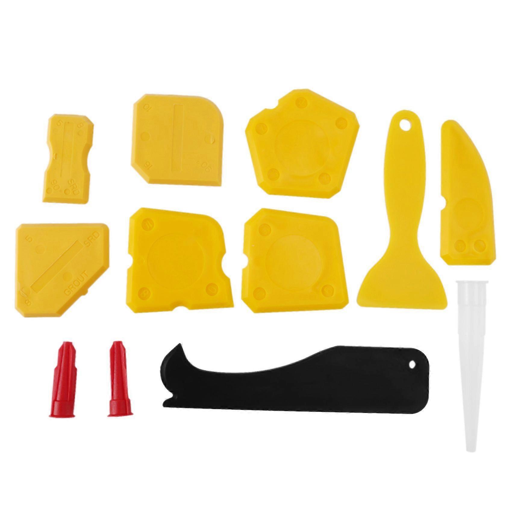 12 Pieces Caulking Tool Kit Silicone Sealant Finishing Tool Grout Scraper Caulk Remover And Caulk N