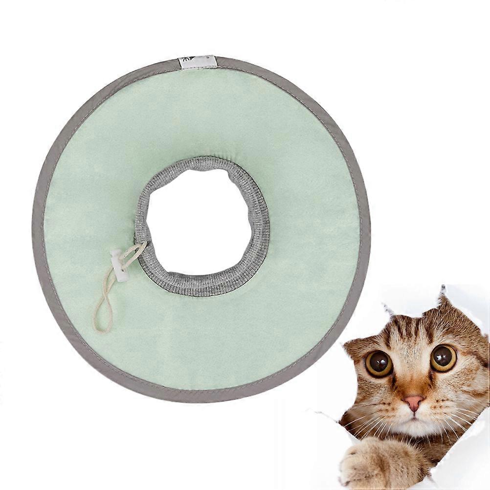 Waterproof Cat Neck Collar for Pet Recovery Cat Collar 1Pcs Lightweight Green