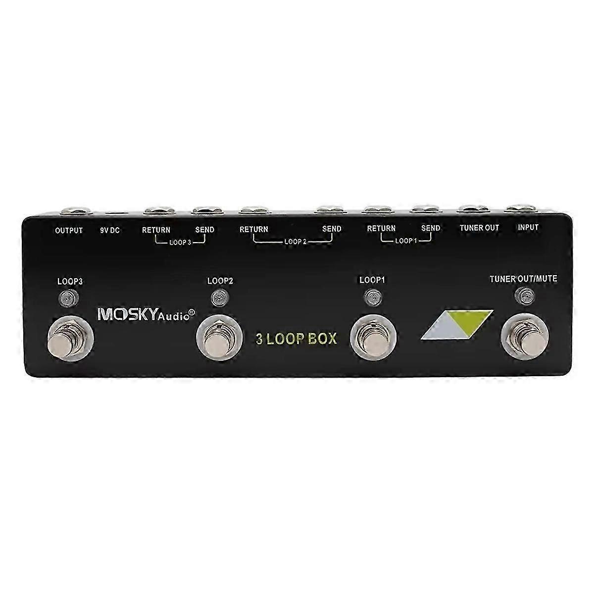 Audio 3 Loop Box Guitar Effect Pedal True Bypass with Tuner Mute Function Guitar Accessories