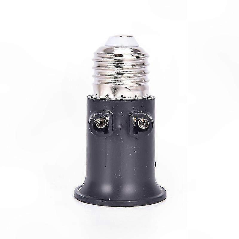 E27 Lamp Holder with EU Plug Adapter for PBT Fireproof Bulb Base Socket Conversion