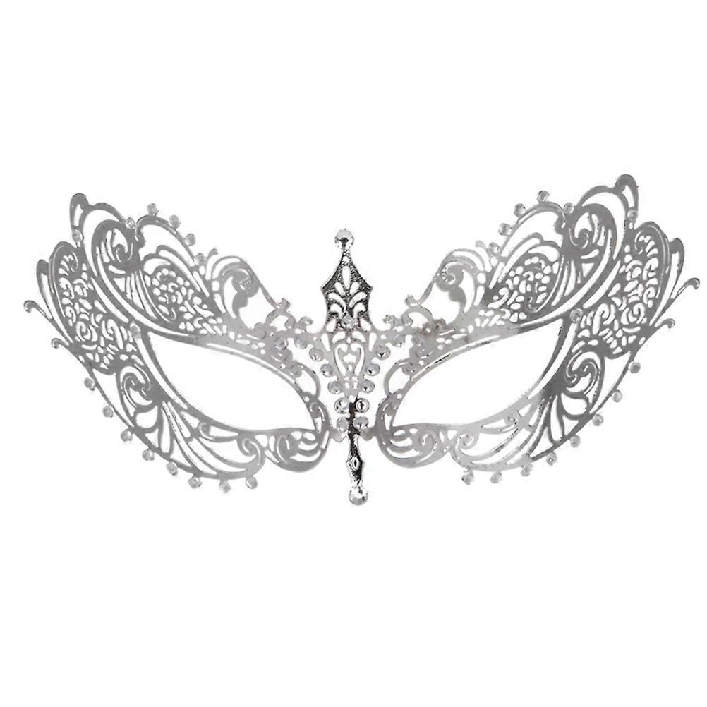 Metal Mask Iron Half Face Mask for Party Use 1Pcs Silver Cosplay Accessory