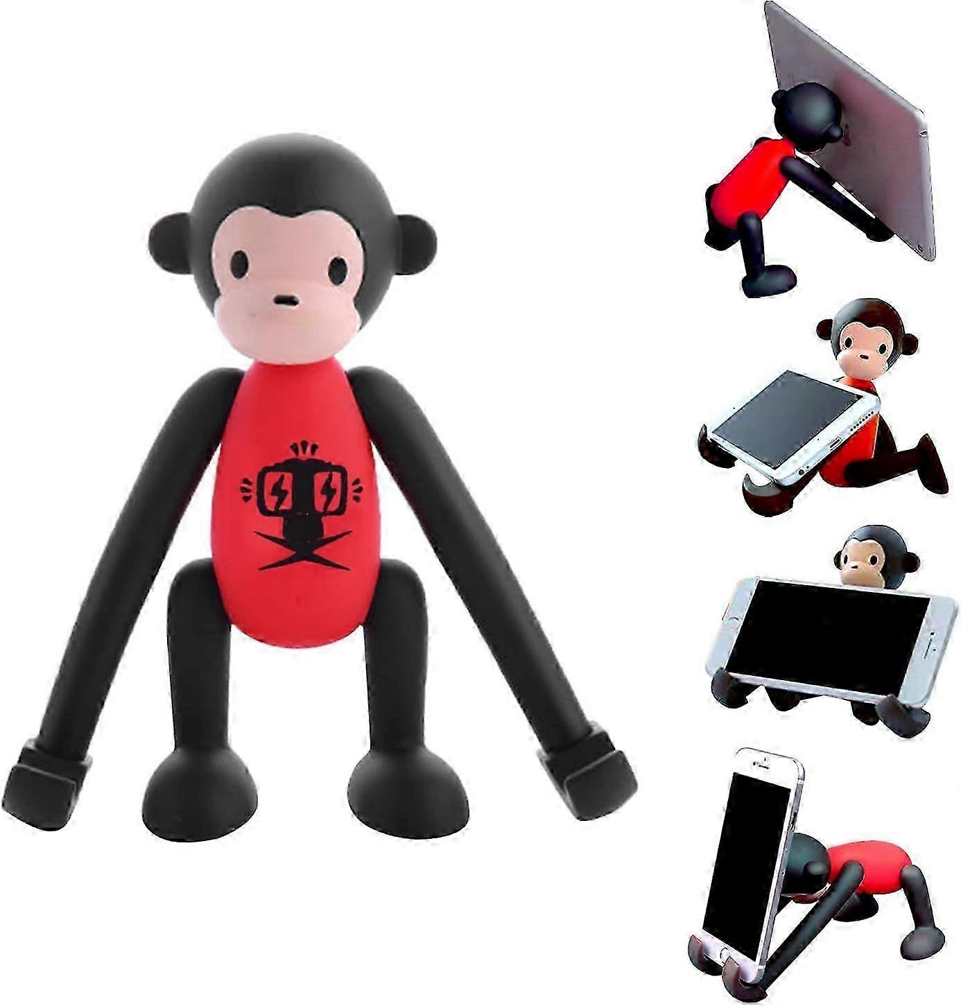 Adjustable Cute Phone Holder for Desk, Tablets, Smartphones, Red