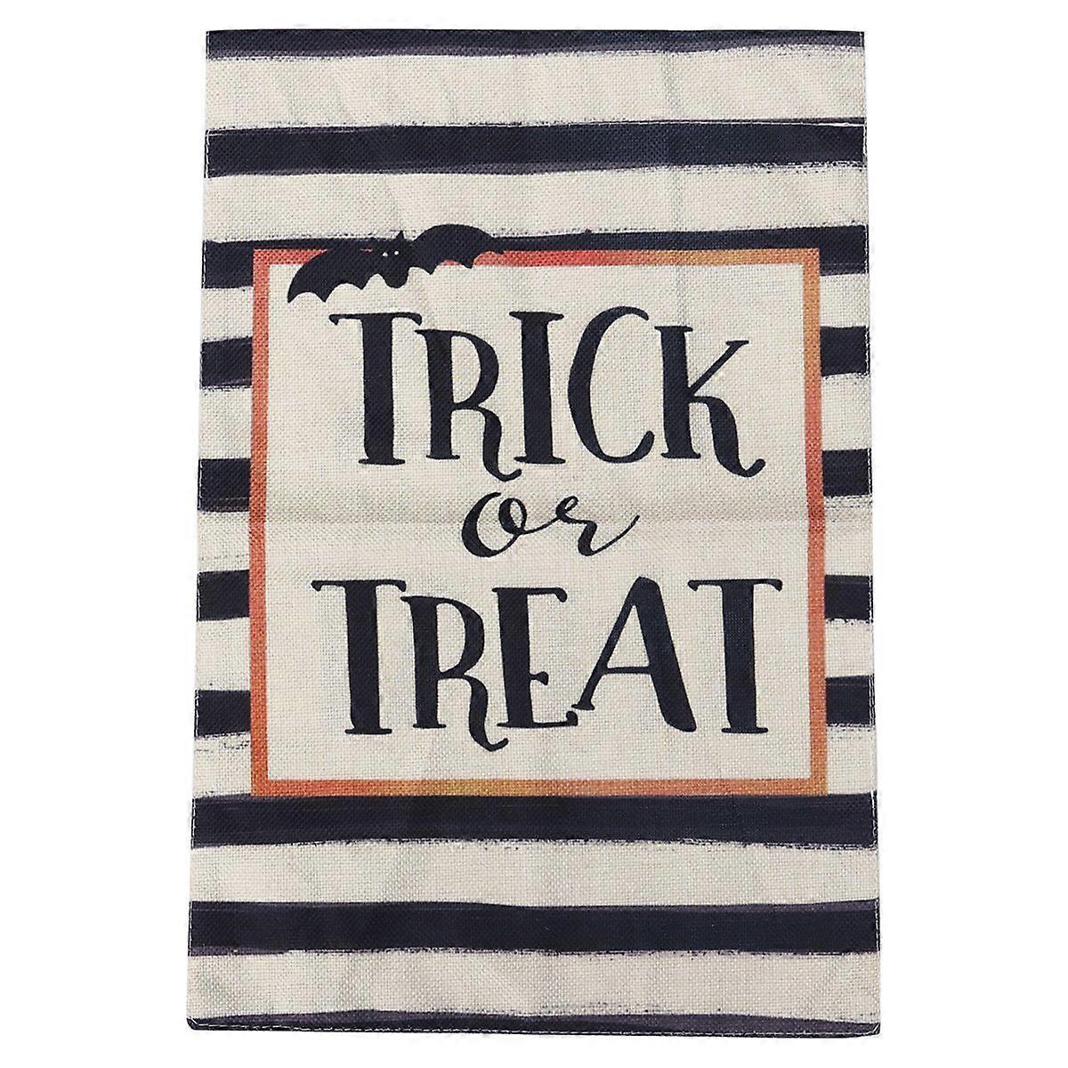 1Pc Unique Halloween Garden Flag Linen Decorative House Banner Flag Duplex Printing Flag for Yard