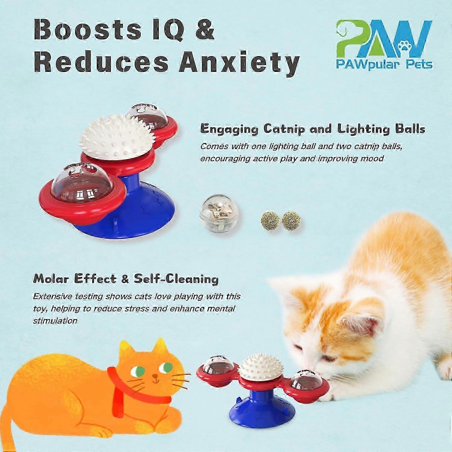 Interactive Windmill Cat Toy for Indoor Cats and Kitten Enrichment 2025