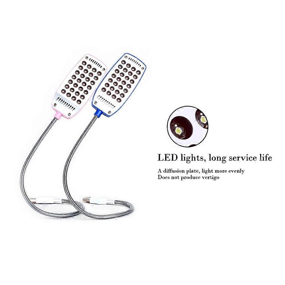 USB Computer Light Reading Lamp for Laptop with Flexible Gooseneck Blue