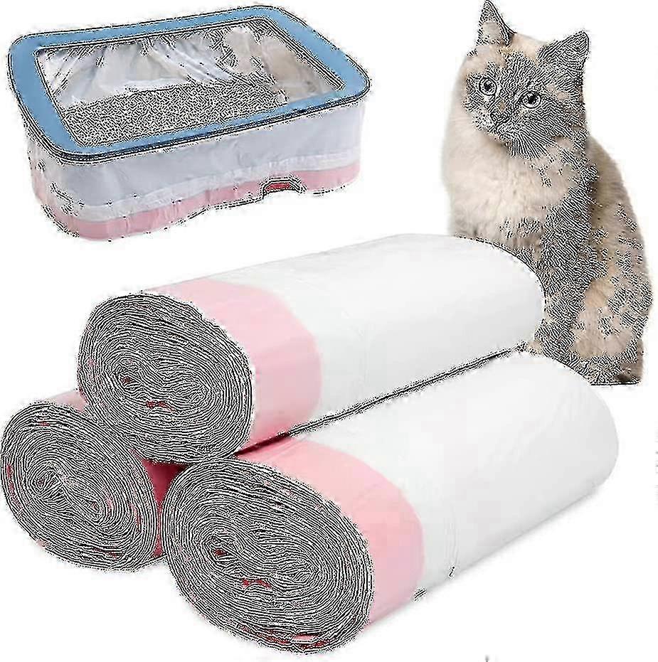 Cat Litter Box Liner, 30 Pieces Drawstring, Leakproof and Scratchproof for Medium Size Litter Boxes