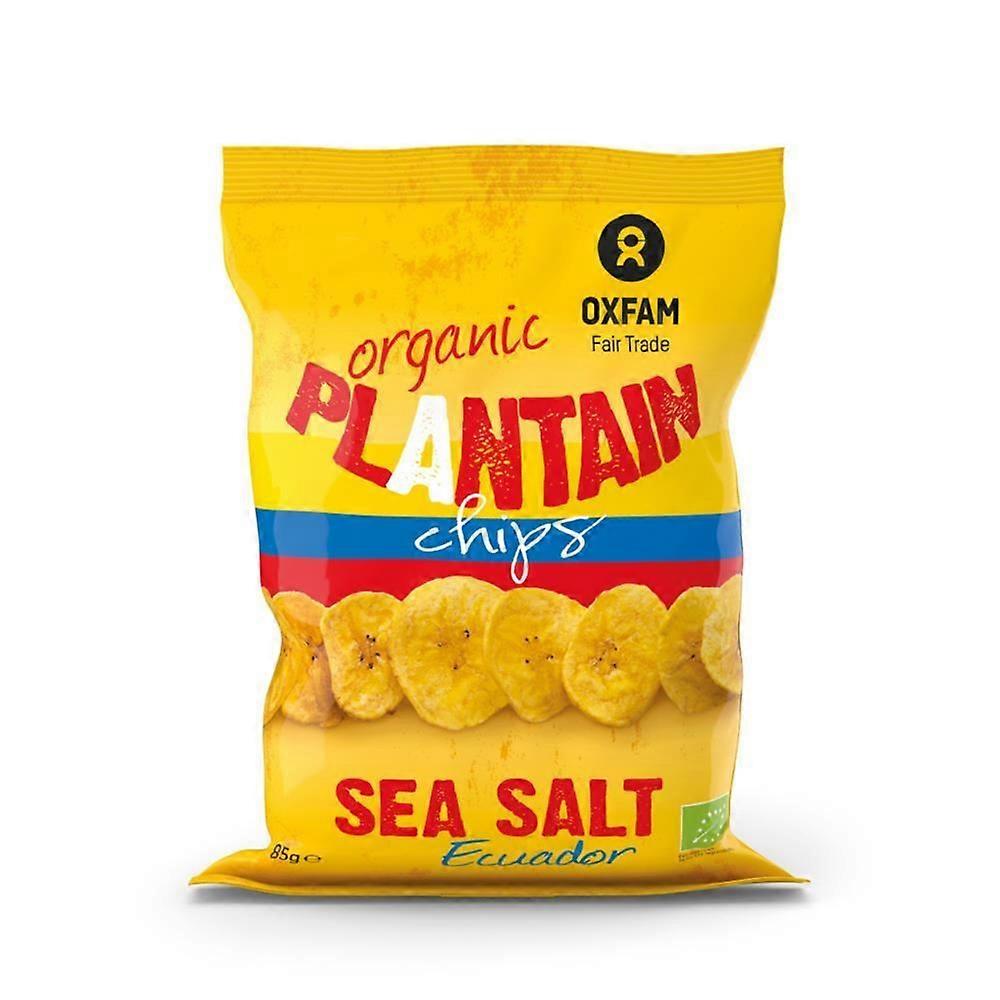 Oxfam Fair Trade ORGANIC Plantain Chips Salt 85g - 24 Pack