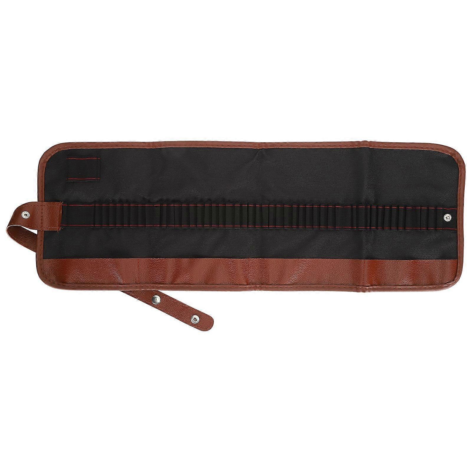 Pen Wrap Roll Pencil Case Canvas Bag Pouch Painting Tools Storage Stationery School Supplies48 Grids