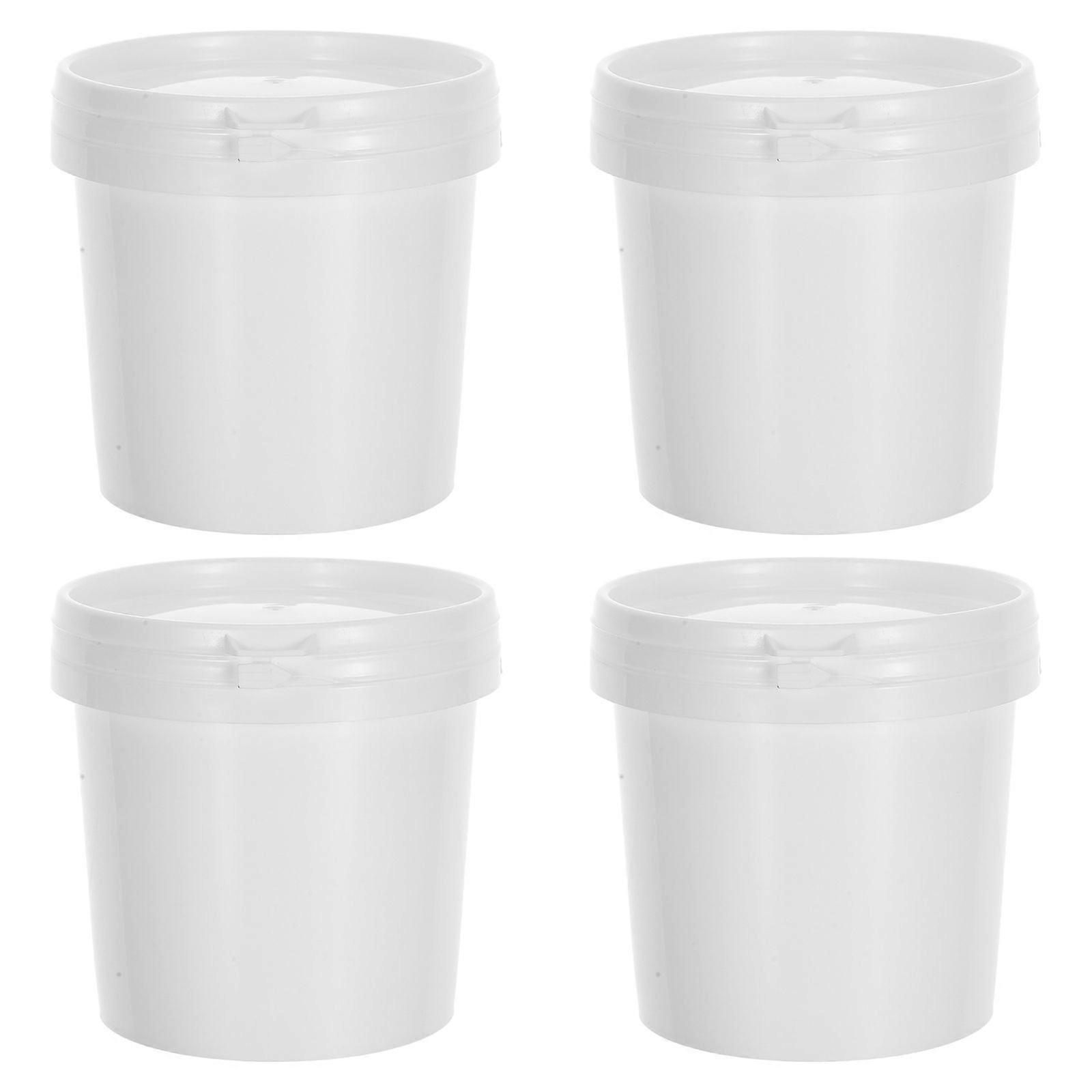 4pcs Paint Buckets for Painting 500ml Empty Paint Cans Plastic Paint Containers with Lids Plastic Paint Can Paint Pail Small Paint Storage Containers