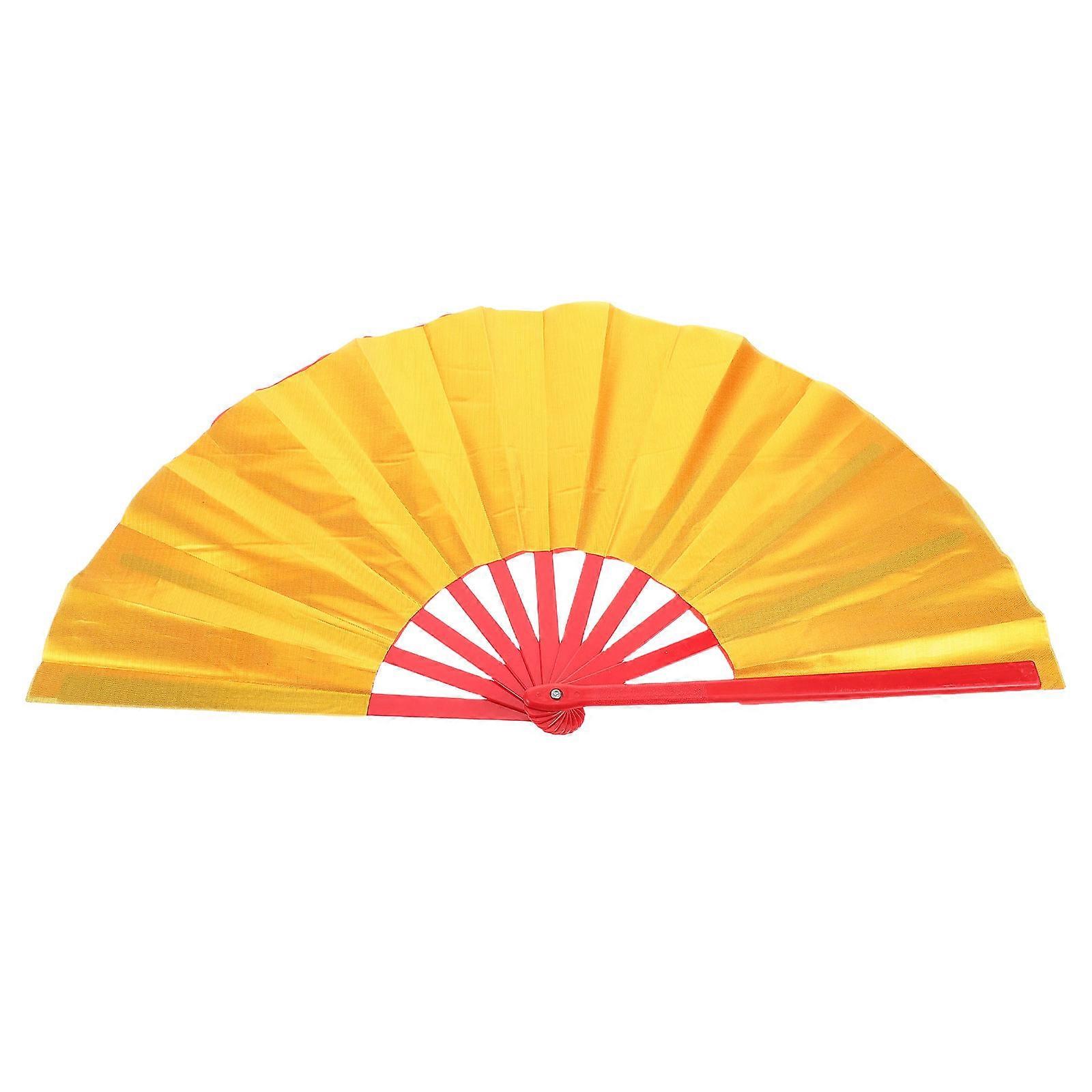 Tai Chi Kung Fu Fan for Performance Sounding Red Handheld Holiday Fan