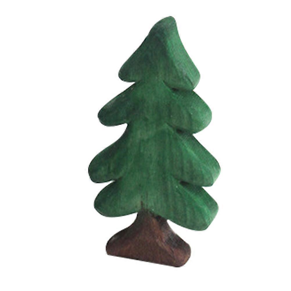Christmas Tree Shelf Wooden Decoration for Tabletop 4Pcs Blocks