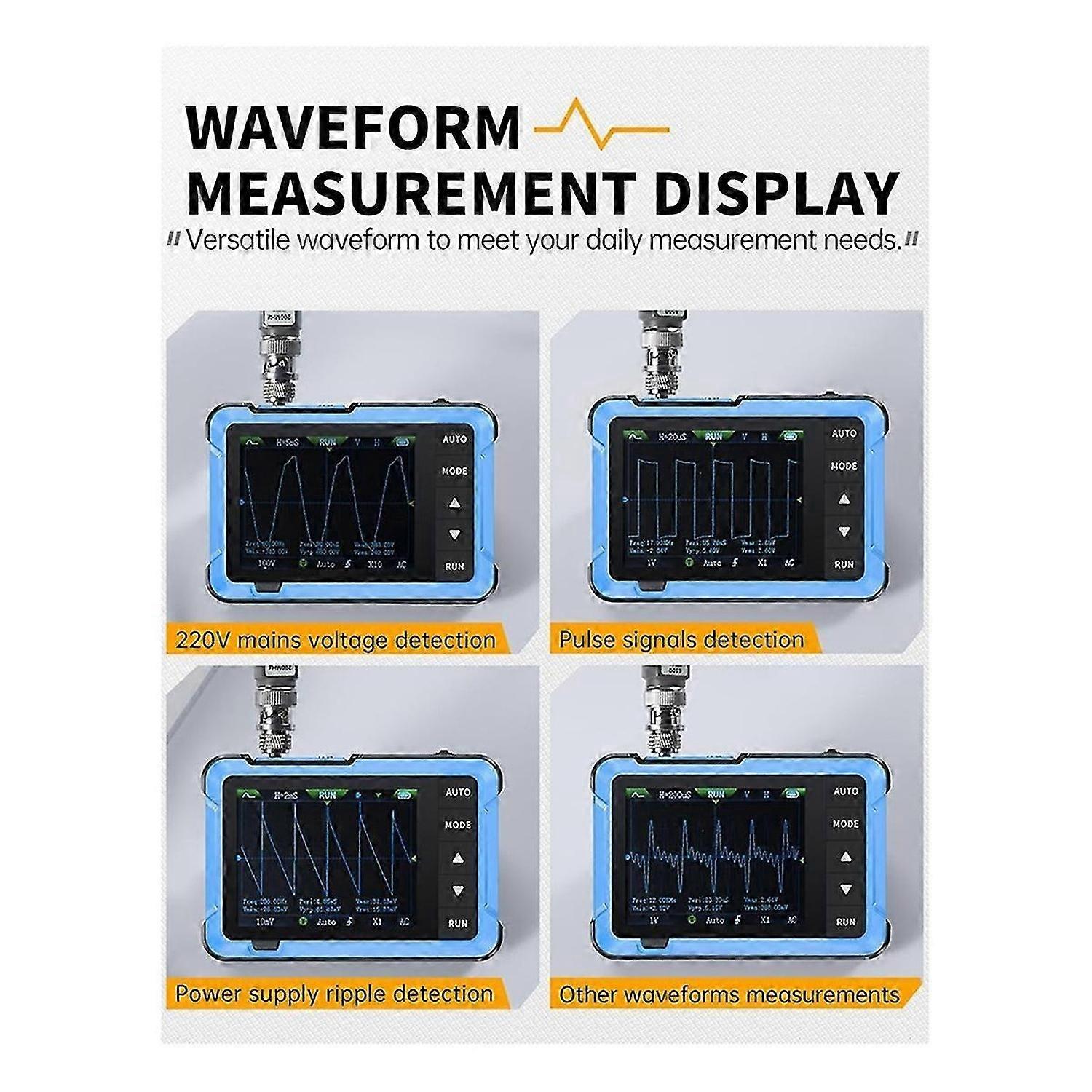 Oscilloscope/DDS Signal Generator 2-in-1,2.8 Inch TFT,10MHz Bandwidth, 48MS/S Sampling Rate, Trigger