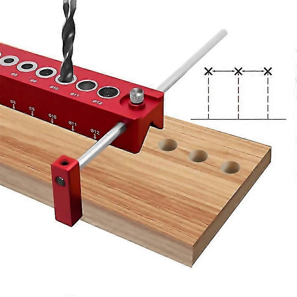 For 312mm Vertical Pocket Hole Jig Woodworking Dowel Drill Guide Self Centering Drill Bit Guide