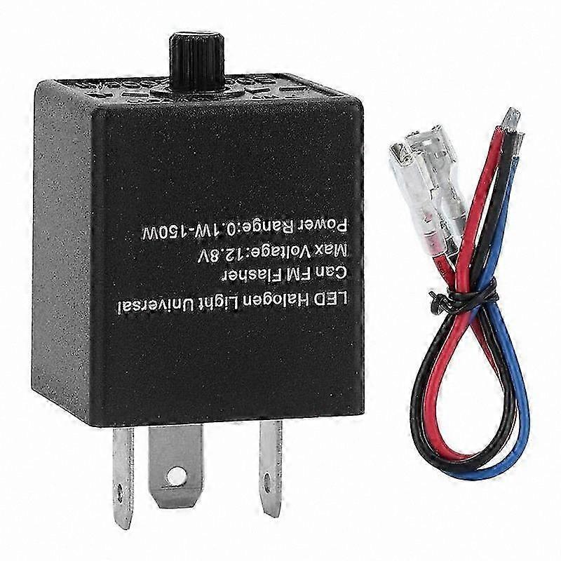 12V 3-PIN Adjustable Turn Signal Relay for LED Blinker Light Flasher Motorcycle Automotive Use