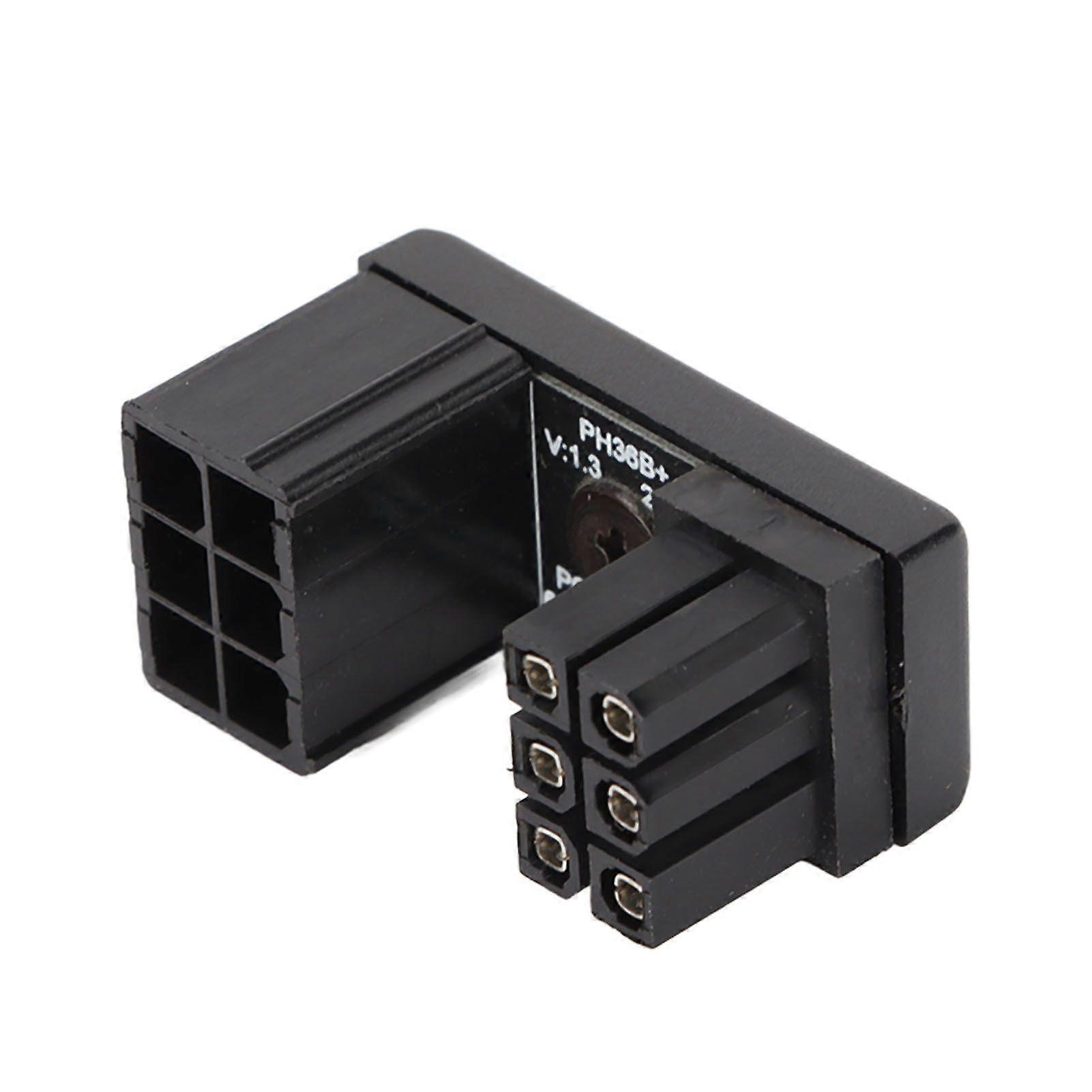 6Pin Female to 6pin Male Graphics Card Adapter 180 Degree Angled Adapter Welded Firmly 6Pin U Turn for Graphics Card(PH36B+ 1PCS )