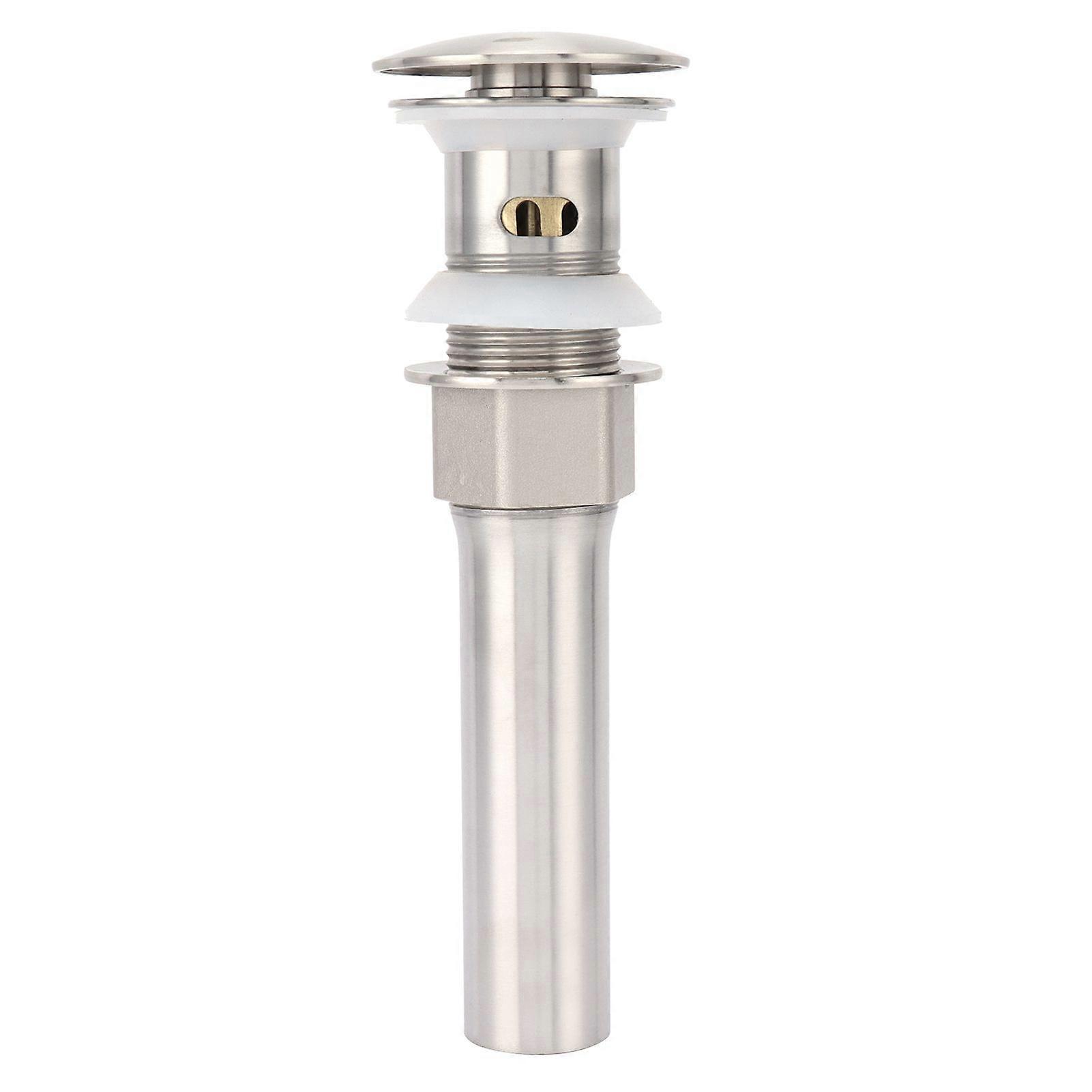 Stainless Steel Sink Drain with Overflow Undercounter Sink Drain Filter Stopper for Home