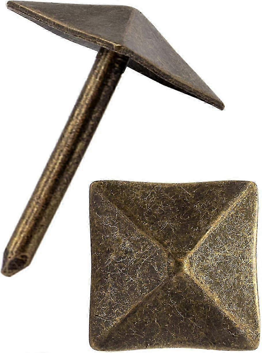 Aged Bronze Brass Decorative Nails 40PCS 12x18mm Rustic Decor Hardware Fasteners 2025