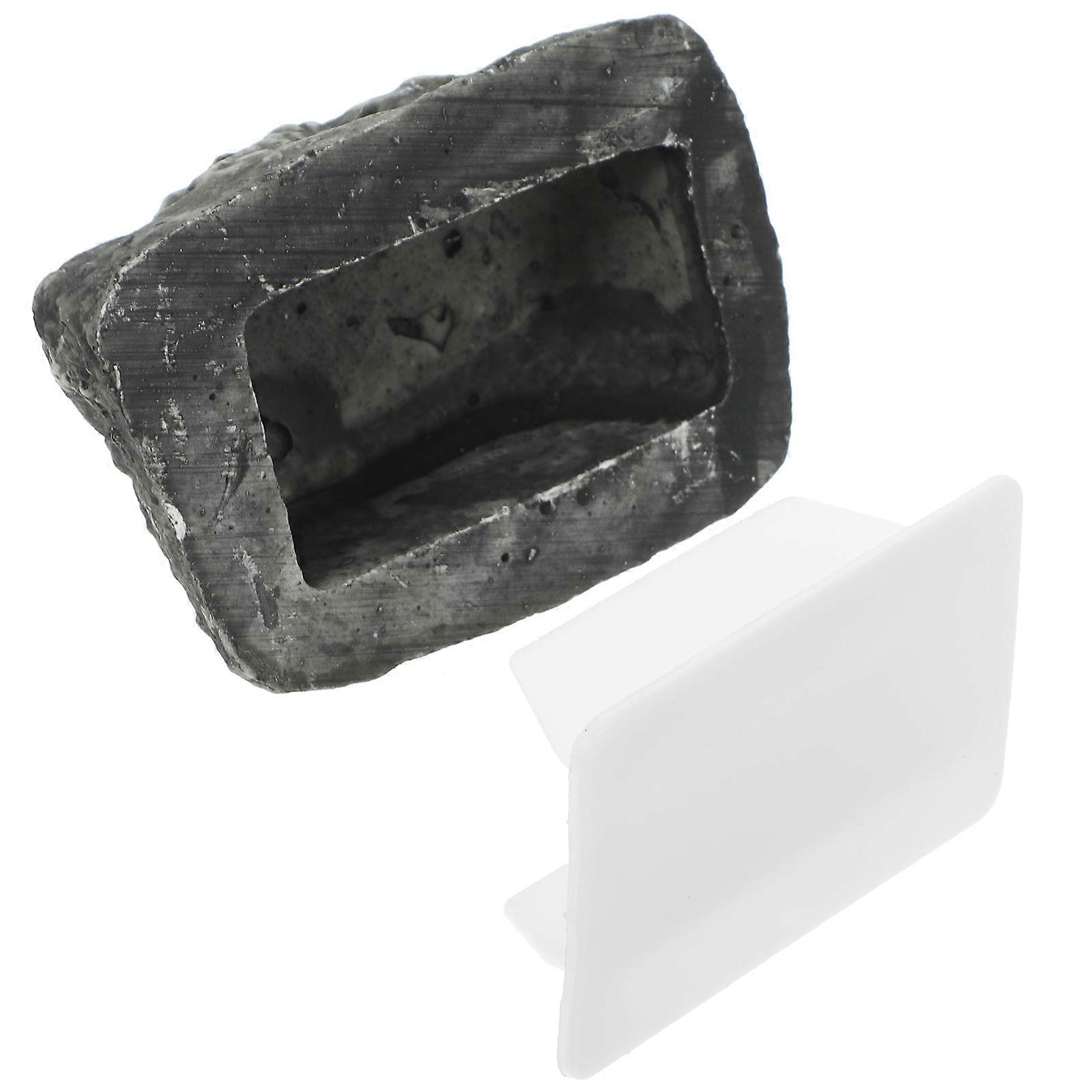 Fake Stone Key Holder for Outdoor Key Hider 4Pcs Garden Storage Box