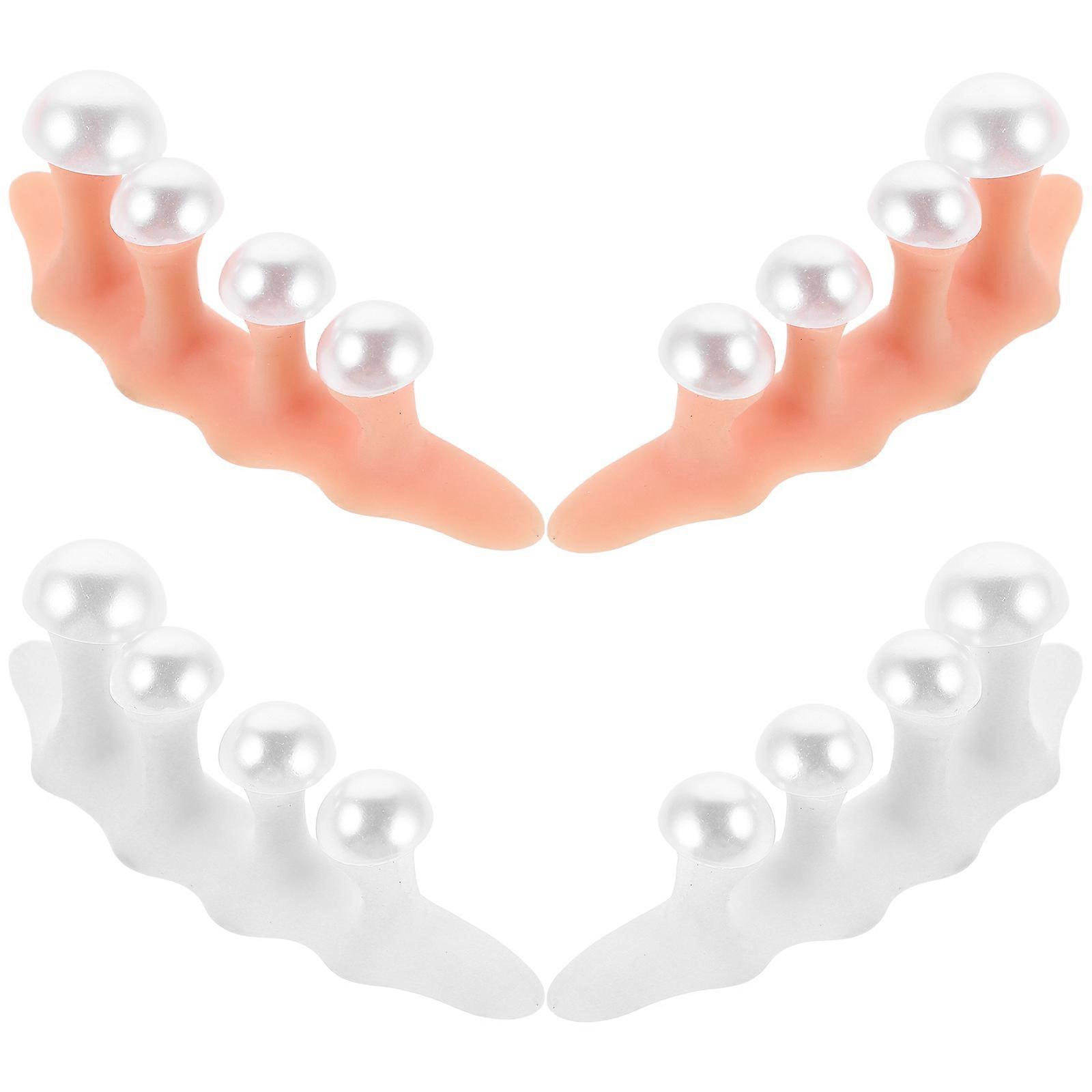 Toe Separator Silicone Toe Spreaders for Nail Care 4Sets with Elegant Design