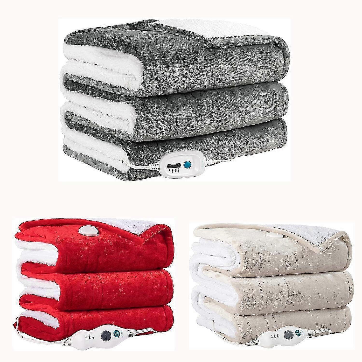 Heated Blanket Electric Throw With 3 Heating Levels 4 Hours Auto Off, Heated Blanket Twin Super Cozy And Machine Washable With Fast Heating For