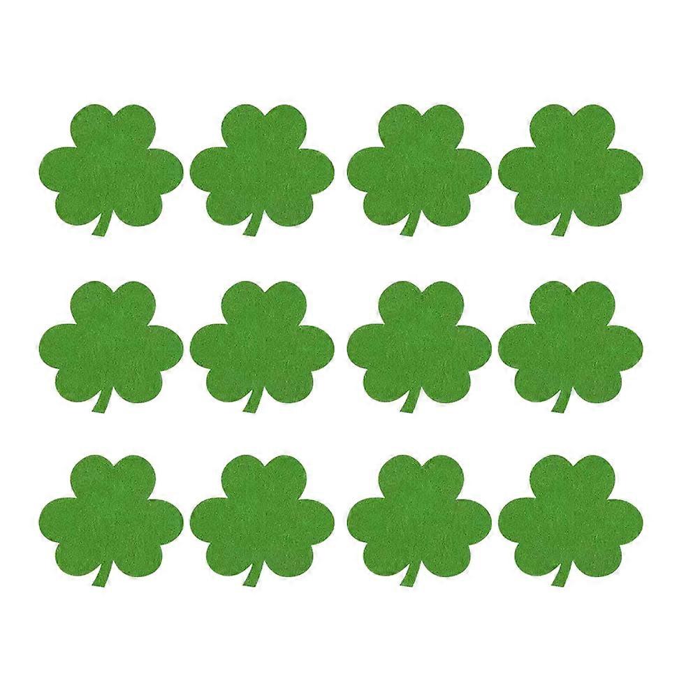 Green Shamrock Coasters Cup Pads for Home Decor with 36Pcs Set