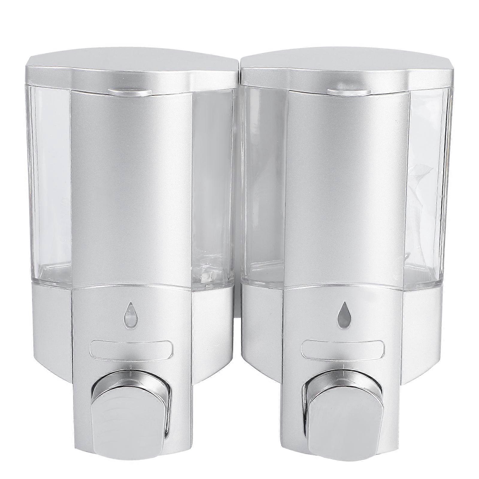 Foaming Soap Dispenser Wall Mounted Pump for Bathroom 3Pcs Silver