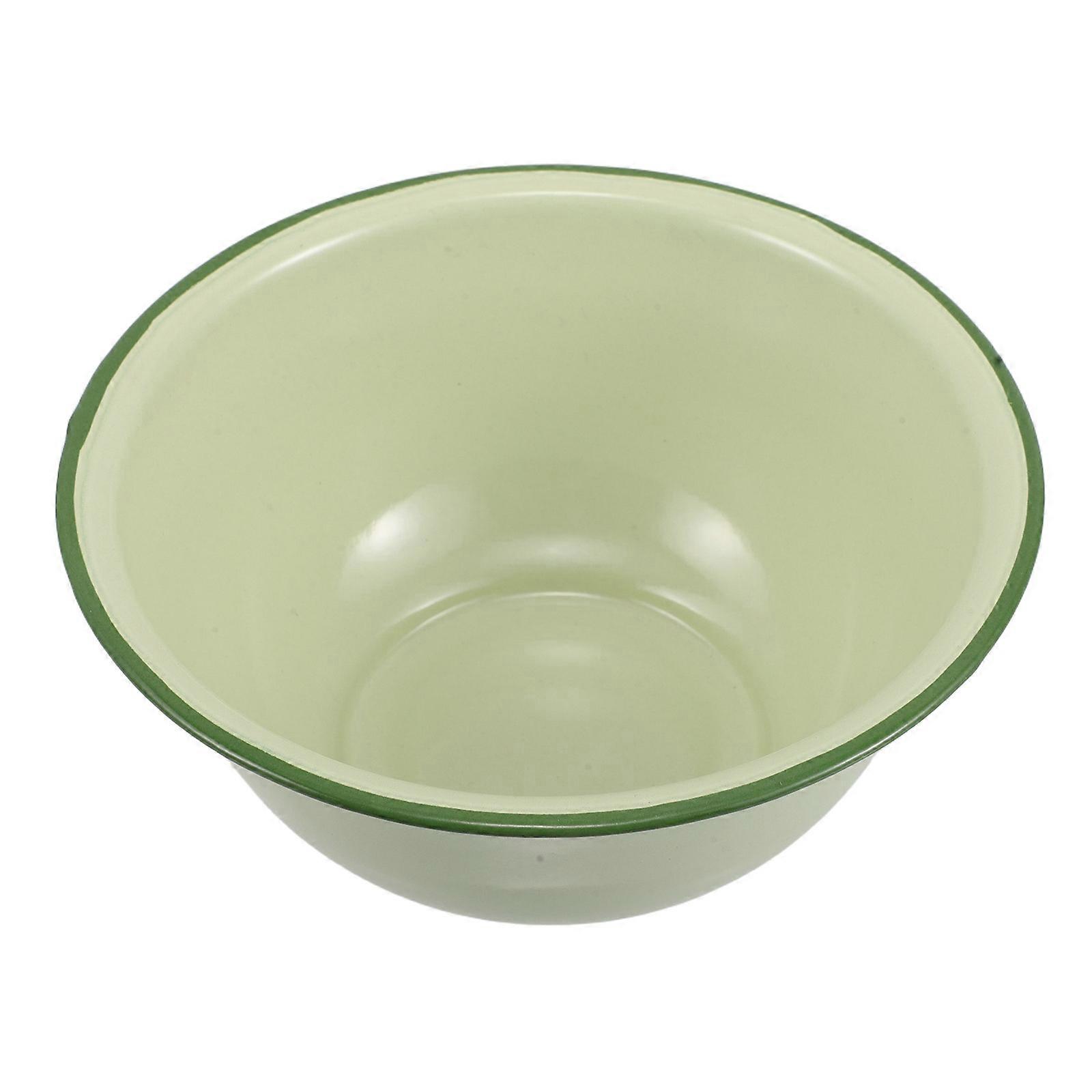 Enamel Bowl Retro Design for Serving Food 3Pcs Vintage Set