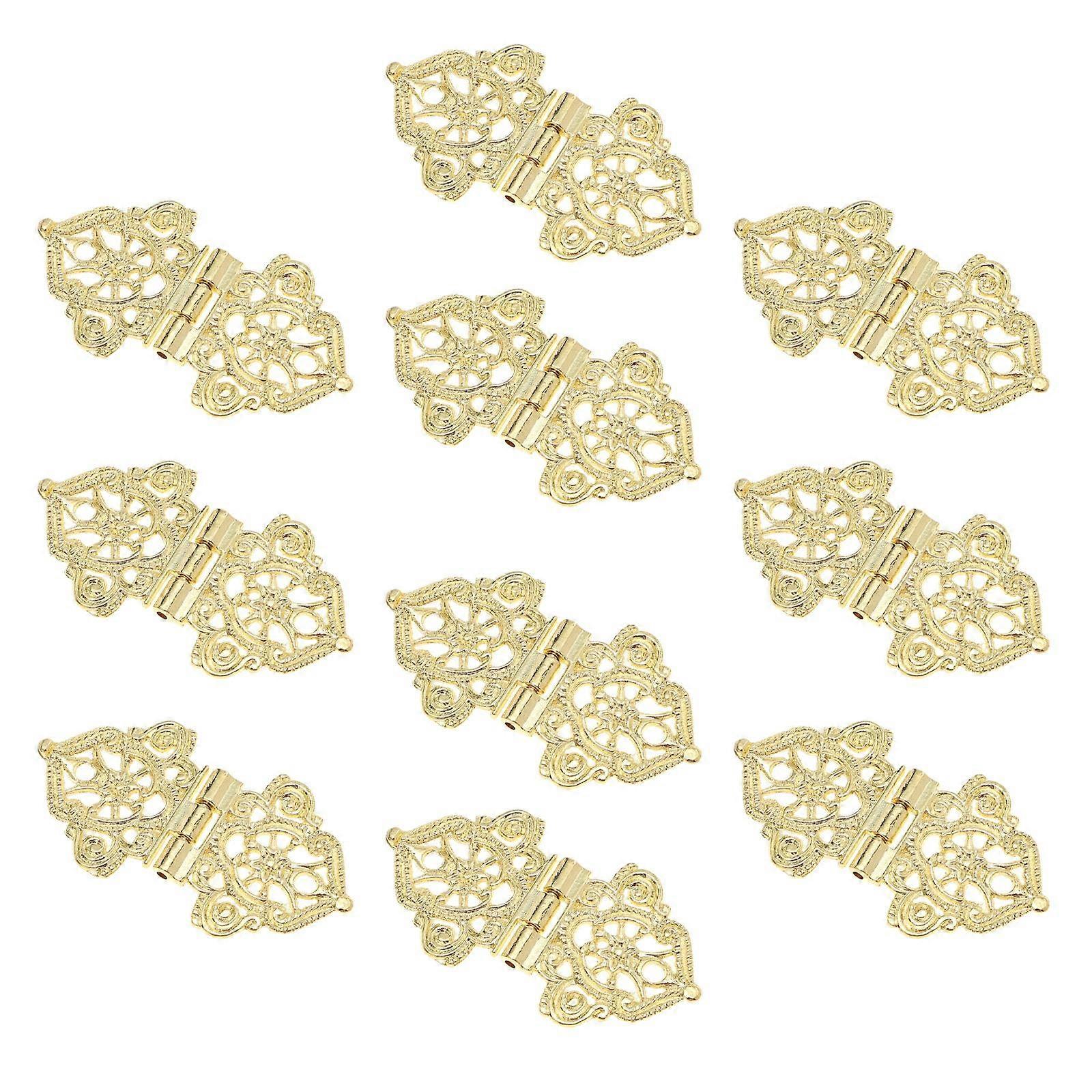 Retro Style Box Fastening Hinges For Gift Packaging 20 Pcs Zinc Alloy Corrosion Resistant And Durable