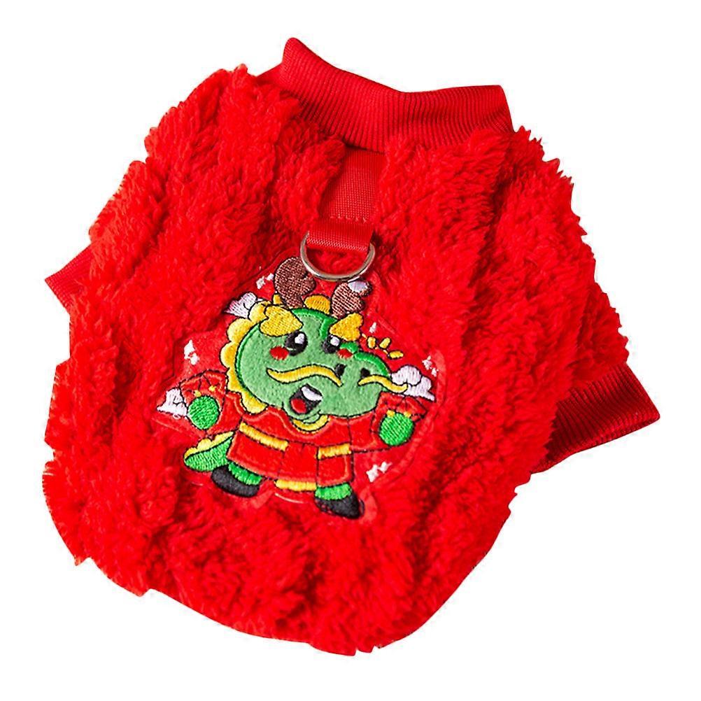 Pet Clothes Dog Costume for Winter Warmth 3Pcs Set with Leash Hook