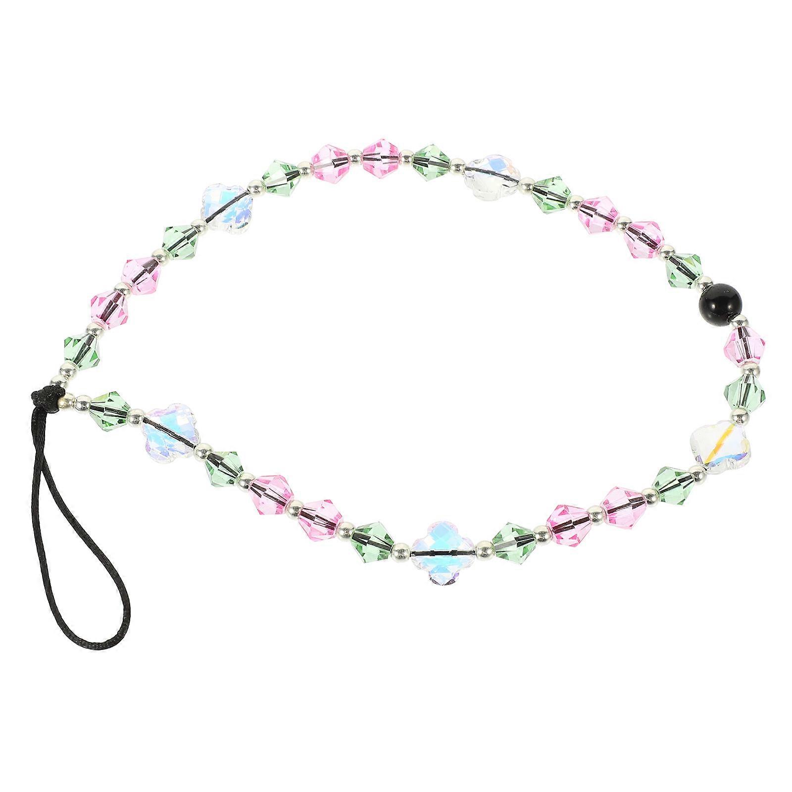 Cell Phone Lanyard Anti-Lost Hanging Chain with Beaded Style Random Set