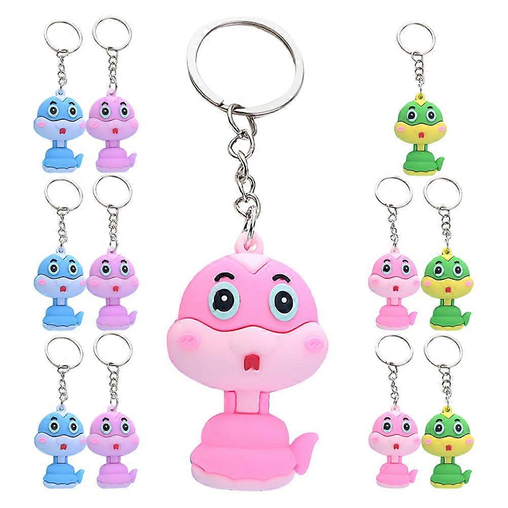 Cute Animal Snake Keychain Set for 36Pcs Keychain Pendant Charms