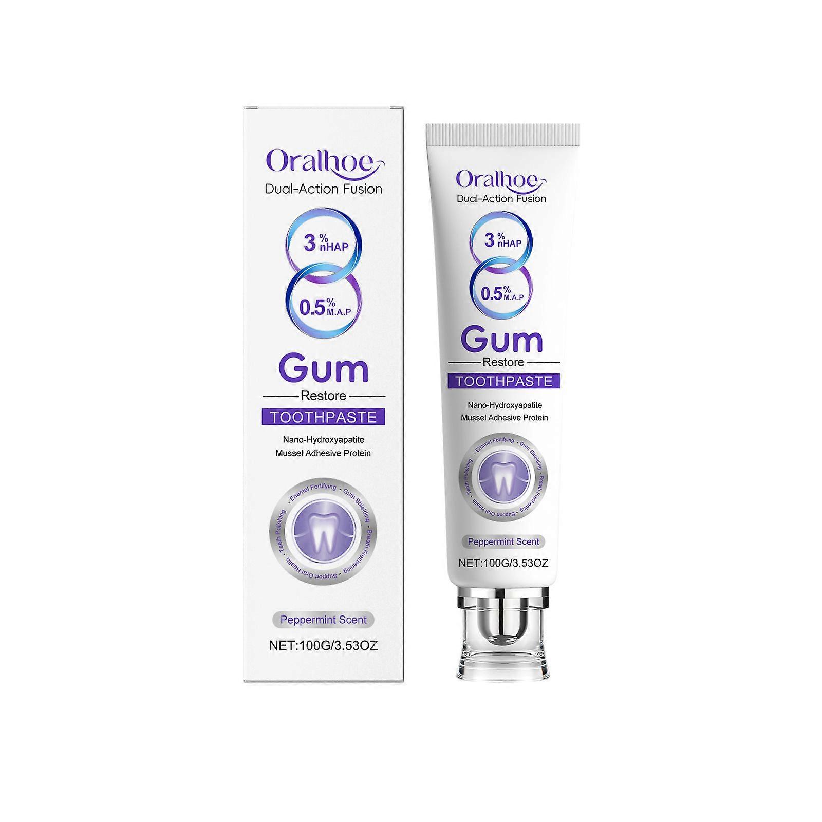 Pro-Health Advanced Gum Restore Toothpaste 100g, 3% Nano Hydroxyapatite Flouride Toothpaste for Enamel & Gum Care, Anticavity & Antibacterial