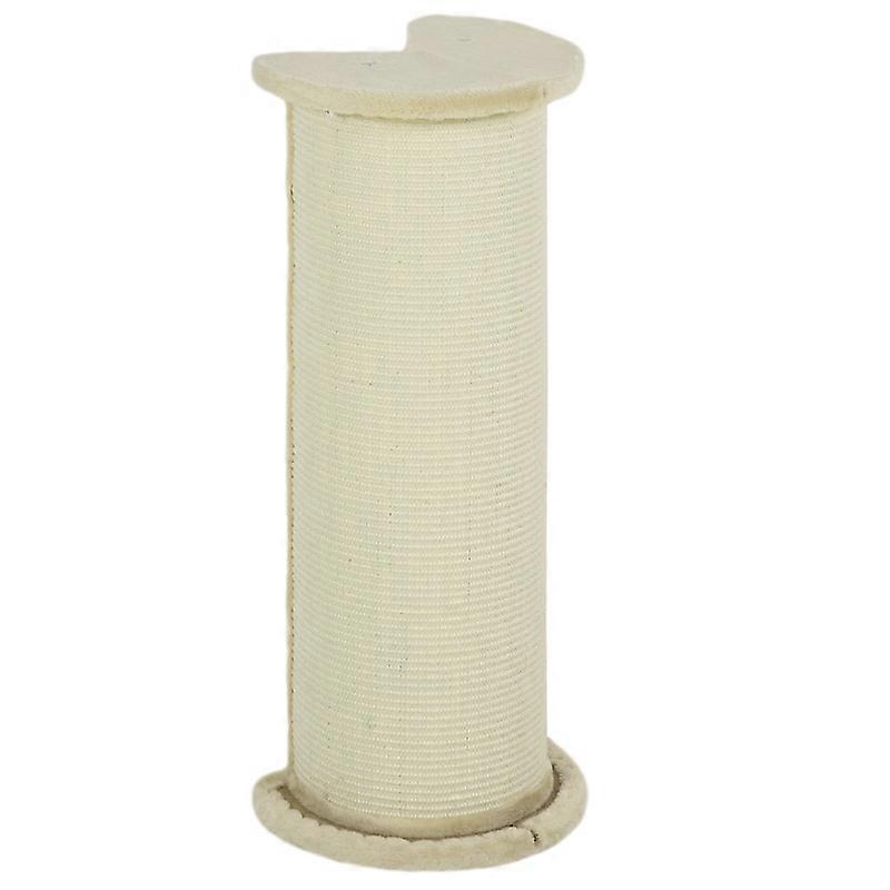 PawHut Corner Cat Scratching Post Space-Saving Design Cream White