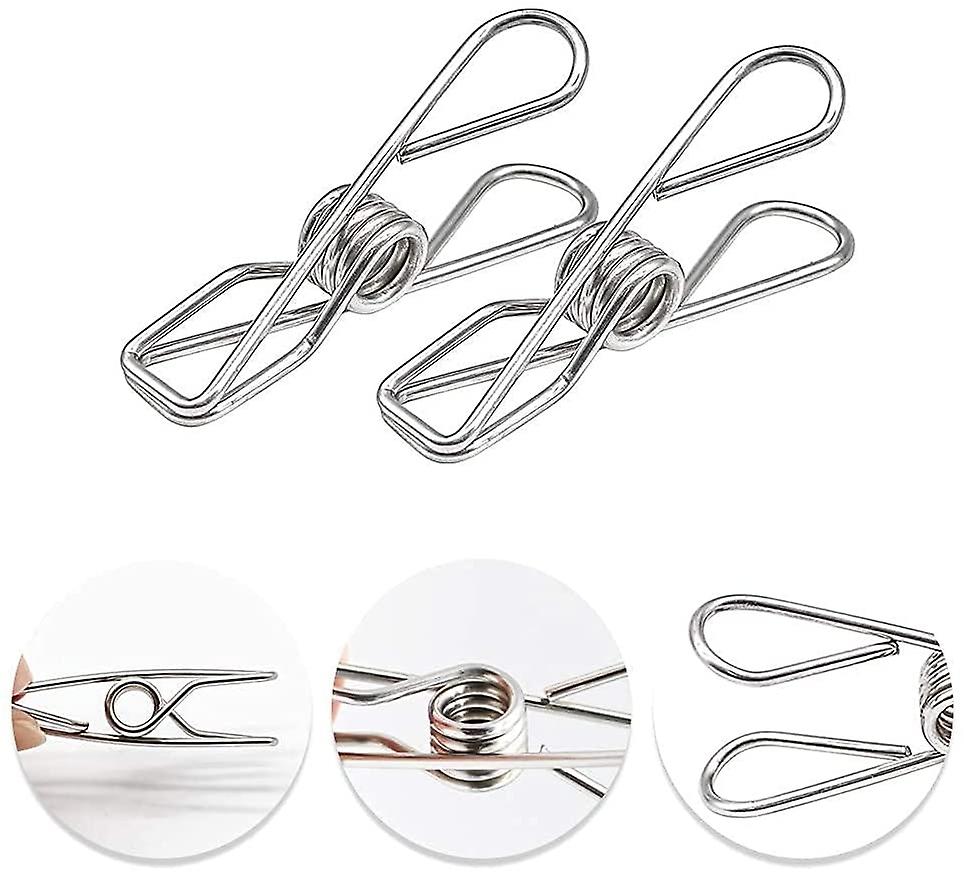 20 Clothes Pegs, Stainless Steel Hanging Clothes Pegs, Multi-function Clothes