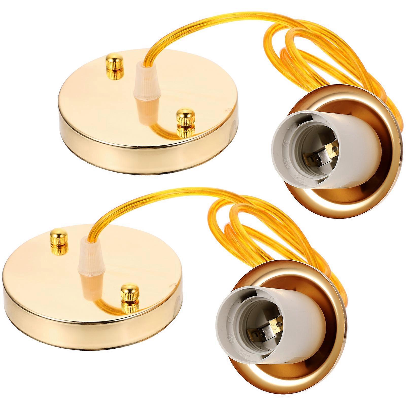 Ceiling Light Holder E27 Screw Lamp Socket for Home Use 2Pcs