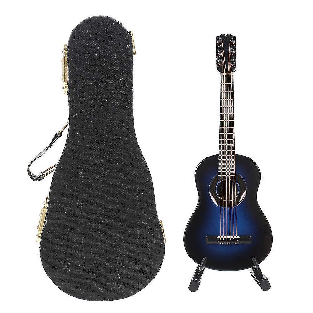 Mini Guitar Decor Wooden Guitar Model for Gift 4Sets