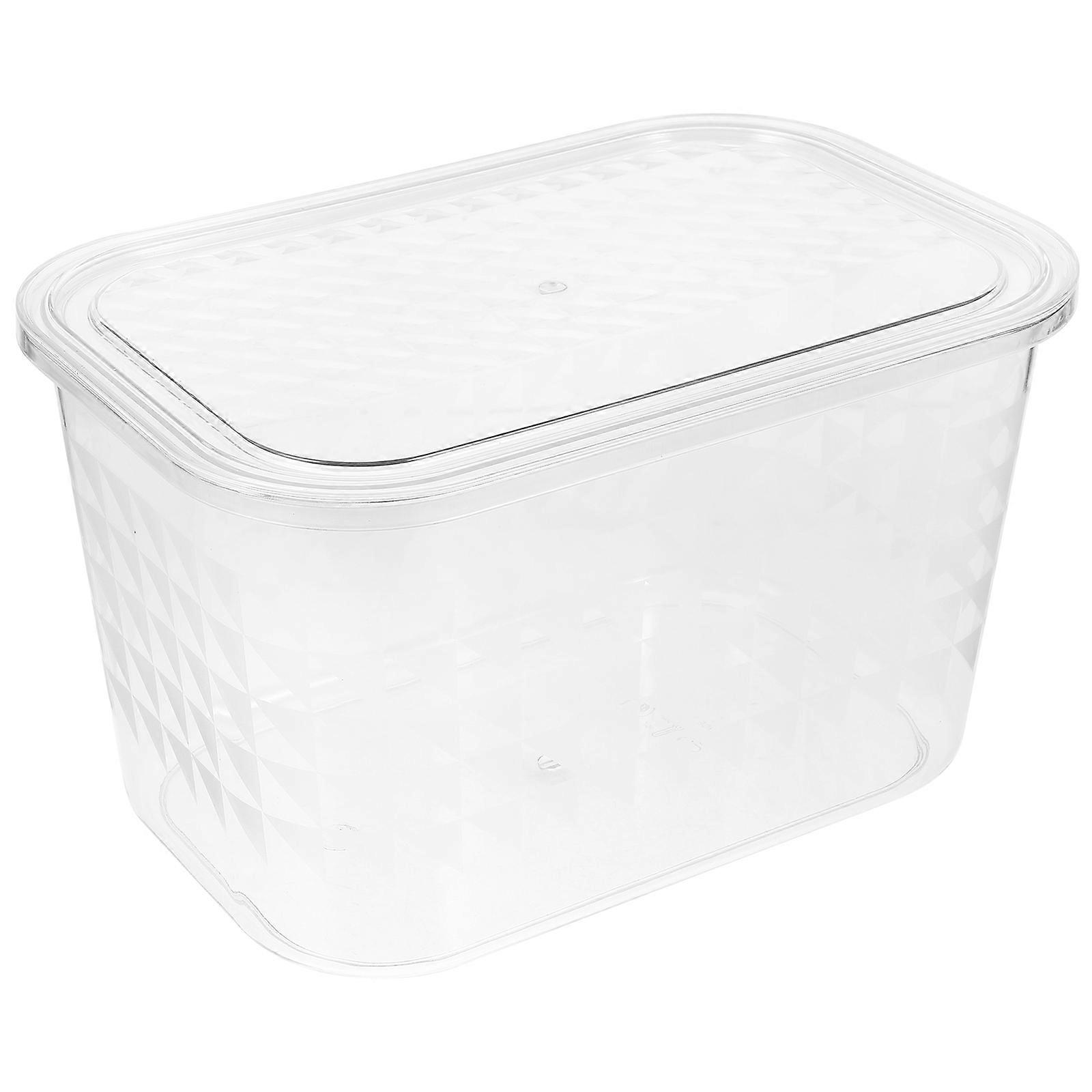 Book Storage Container Storage Box for Dining Table Clear Pet Material Function 1Set