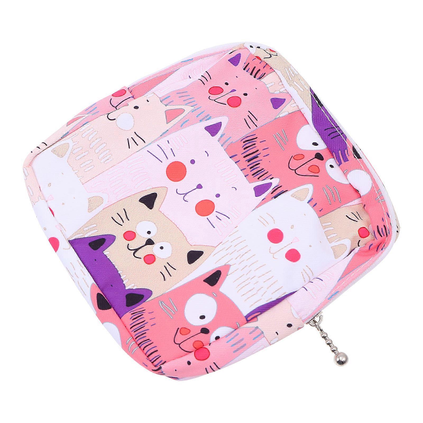 Assorted Color Sanitary Pads Bag for Storage 5Pcs Travel Pouch