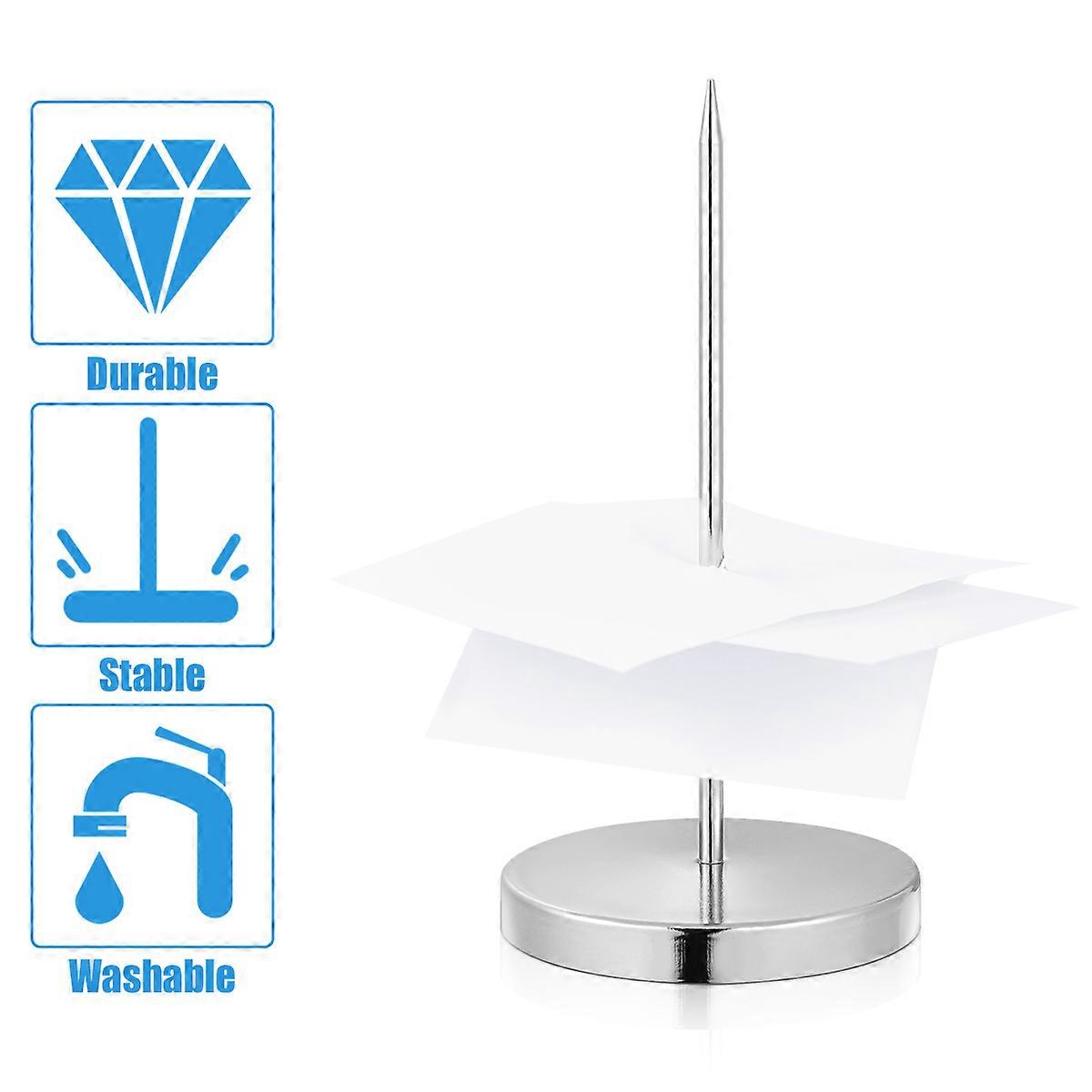Kovový držák na lístky do restaurace Toyvian s tlustou vřetenovou tyčí pro kancelář 3 ks
