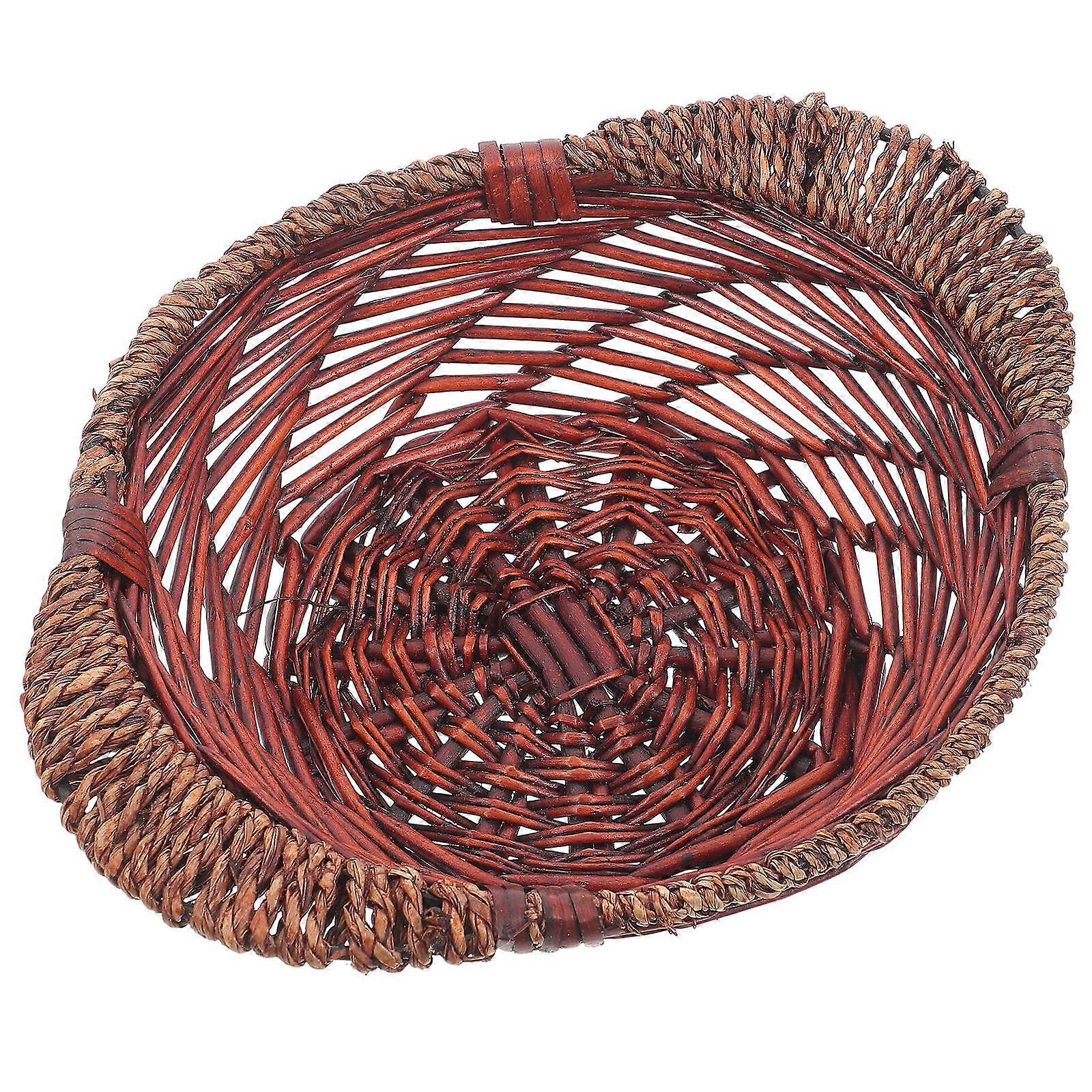 Handwoven Storage Basket Creative Woven Basket for Kitchen 2Pcs