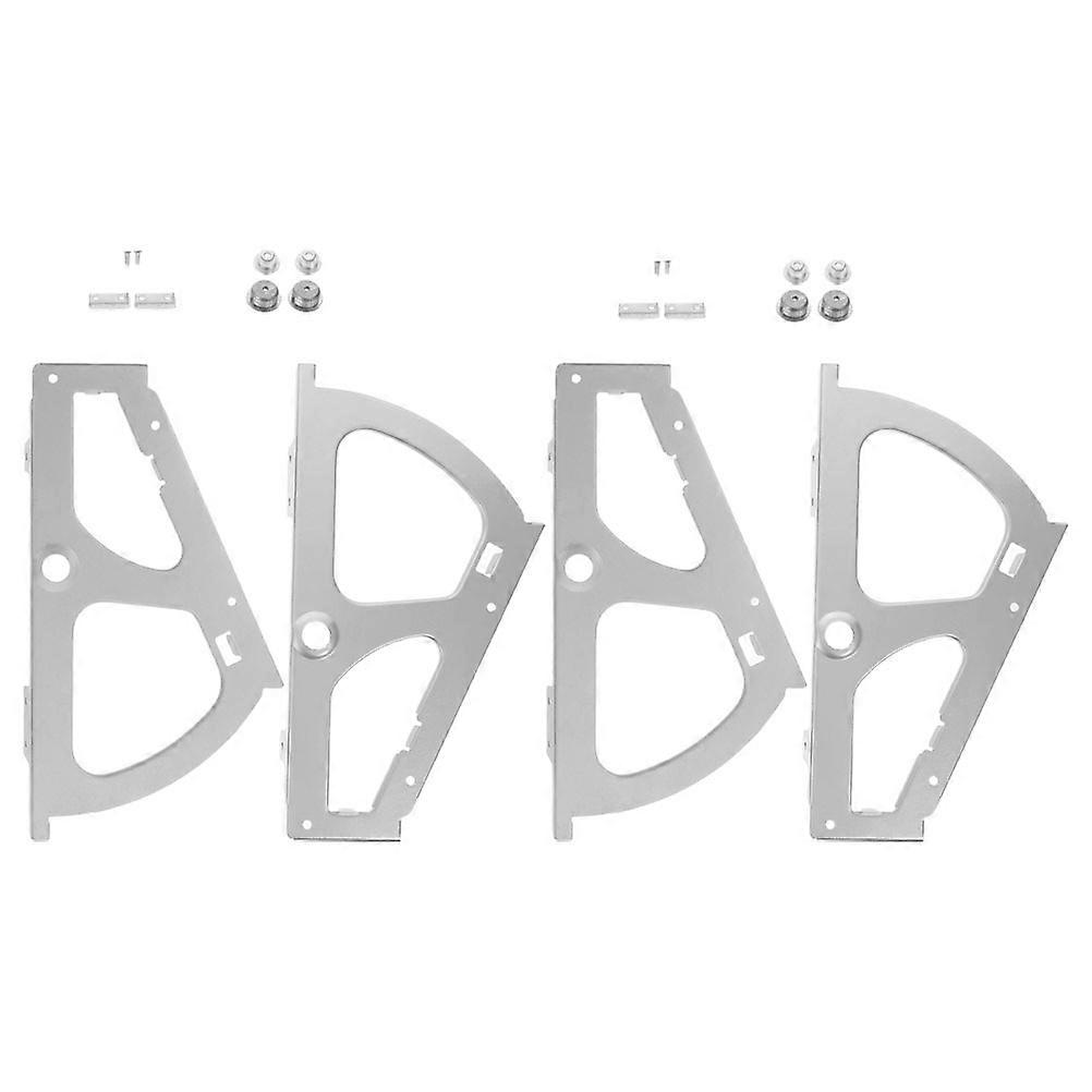 Metal Shoe Cabinet Hinge Replacement Fitting Bevel Shelf Board Durable Use Cold Rolled Steel Rectangular Style Pairs