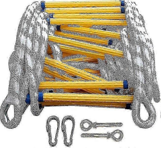 سلم حبل الإنقاذ من الحرائق ، 5 أمتار ، مصنوع من مواد عالية القوة ، متين ومحمول