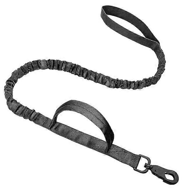 No Pull Tactical Bungee Dog Lead with 2 Control Handle Military Training Leash